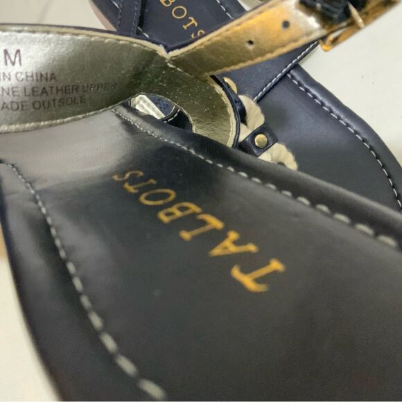 New Talbots Navy Rope Sandals Size 7 M - Picture 6 of 7